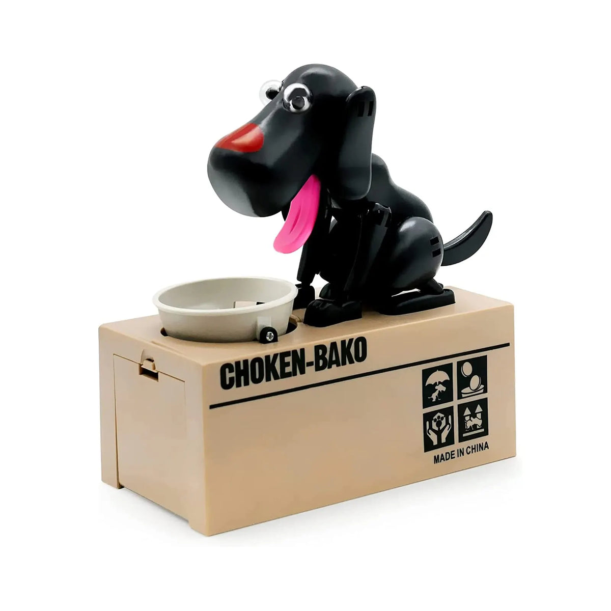 Interactive Dog Coin Bank – Automatic Electric Money Saving Piggy Bank with Moving Dog Design – Fun Kids Gift & Desk Decor (Black)