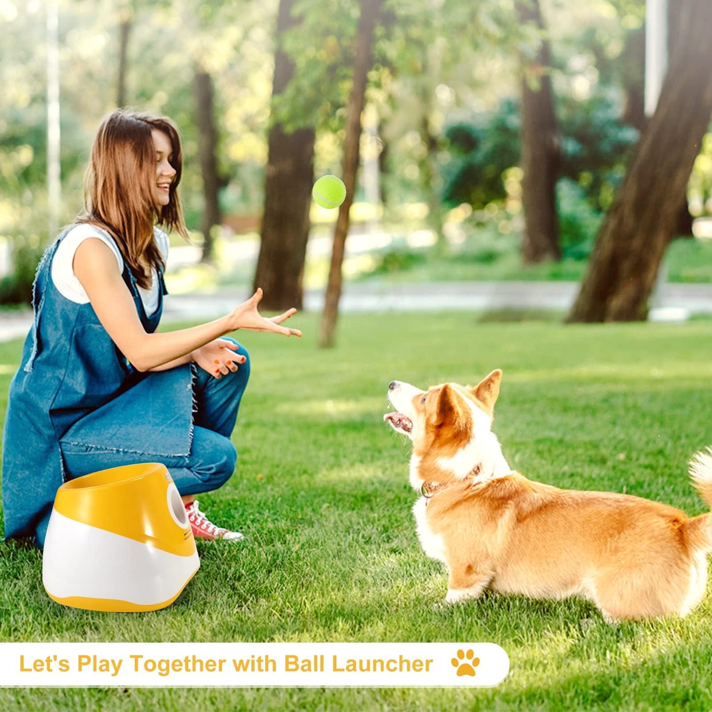 Automatic Dog Ball Launcher with 15 Mini Tennis Balls & Mesh Bag – Rechargeable Pet Toy for Small Dogs, Adjustable Launch Distance, Interactive Play (Orange) - Image 6