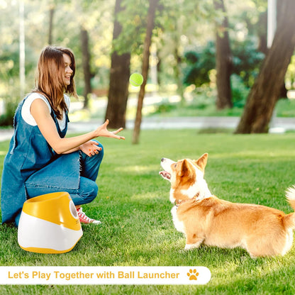 Automatic Dog Ball Launcher with 15 Mini Tennis Balls & Mesh Bag – Rechargeable Pet Toy for Small Dogs, Adjustable Launch Distance, Interactive Play (Orange) - Image 6