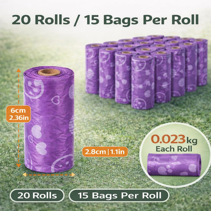 Dog Poop Bags with Dispenser – 240 Count, Leak-Proof, Strawberry Scented, Large Size for All Dogs, Biodegradable & Durable (Purple) - Image 6