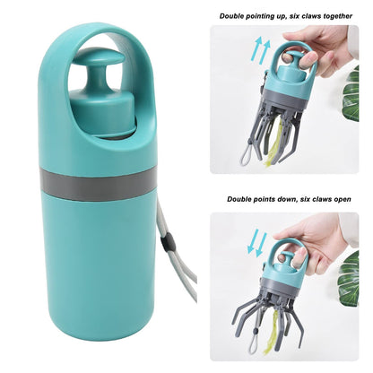 Zero-Contact Dog Poop Scooper with 6-Claw Mechanism & Built-in Bag Dispenser – Lightweight Pet Waste Picker for Outdoor Walks (Teal Blue)  - Image 3