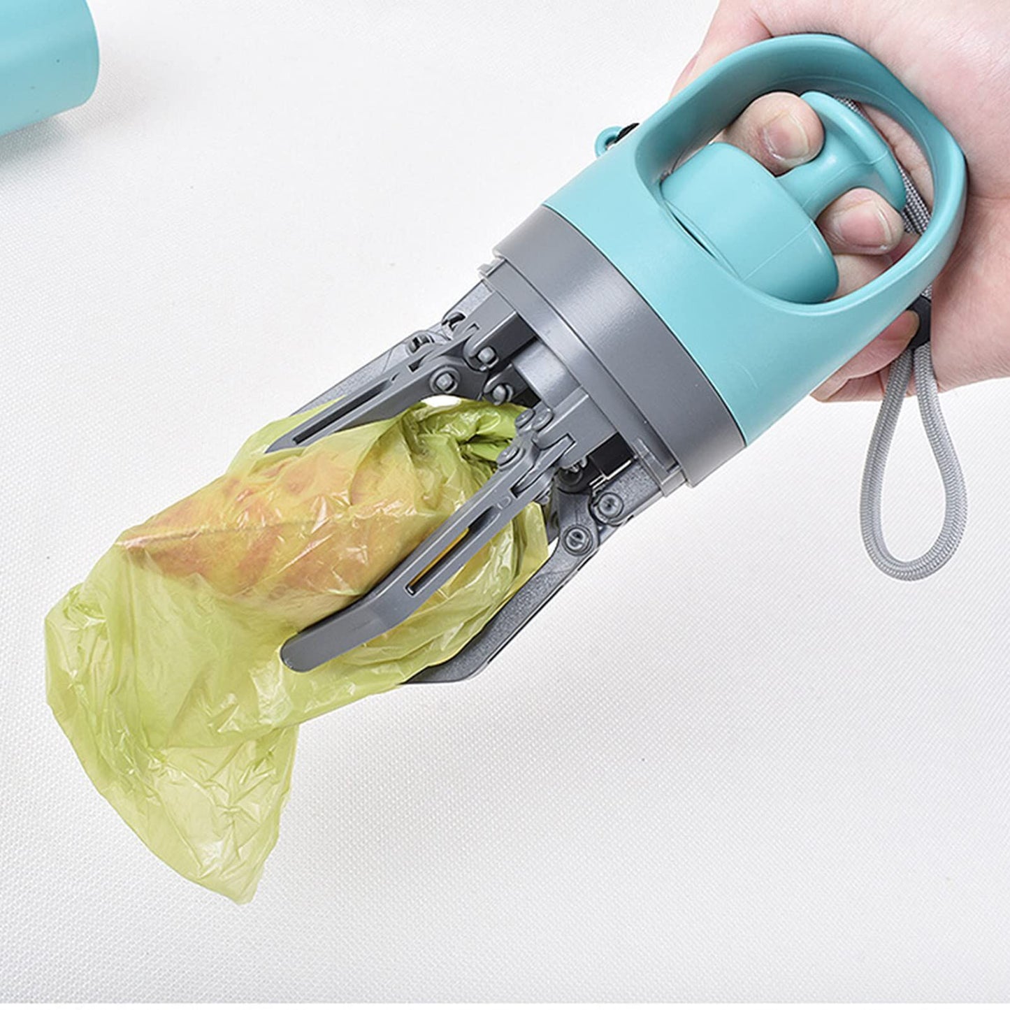 Zero-Contact Dog Poop Scooper with 6-Claw Mechanism & Built-in Bag Dispenser – Lightweight Pet Waste Picker for Outdoor Walks (Teal Blue)  - Image 5