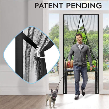 Magnetic Screen Door 100cm x 210cm – Self-Adhesive Mesh Netting for Mosquito & Wasp Protection, Indoor Outdoor Use, (Black,L) - Image 4