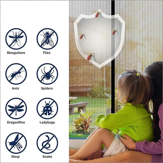 Magnetic Screen Door 80cm x 210cm – Self-Adhesive Mesh Netting for Mosquito & Wasp Protection, Indoor Outdoor Use, (Black,S) - Image 2
