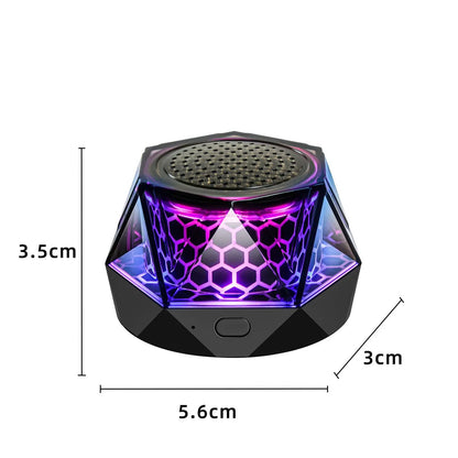 Magnetic Bluetooth Speaker – RGB Light Show, IPX7 Waterproof, TWS Stereo Pairing, 24H Playtime, Compact Design – Perfect for Home, Car, Outdoor Use (Black) - Image 8