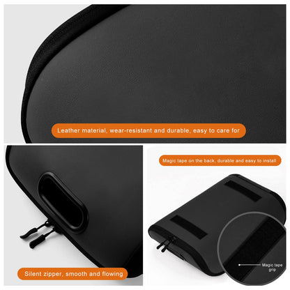 Car Shoe Storage Box – Portable Leather-Look Organizer for Passenger Seat or Trunk, Dustproof and Moisture-Resistant with Zipper and Handle (Black) - Image 3