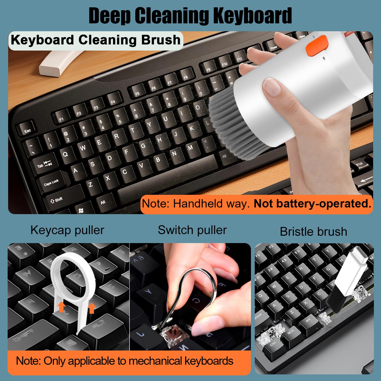 20-in-1 Multi-Function Electronics Cleaning Kit – Portable Keyboard, Earphone, Camera & Screen Cleaner Set with Brush, Spray Bottle & Tools (White) - Image 3