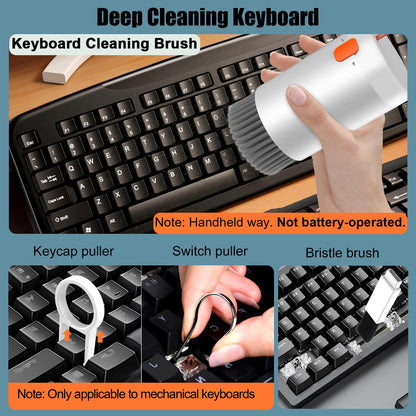 20-in-1 Multi-Function Electronics Cleaning Kit – Portable Keyboard, Earphone, Camera & Screen Cleaner Set with Brush, Spray Bottle & Tools (White) - Image 3