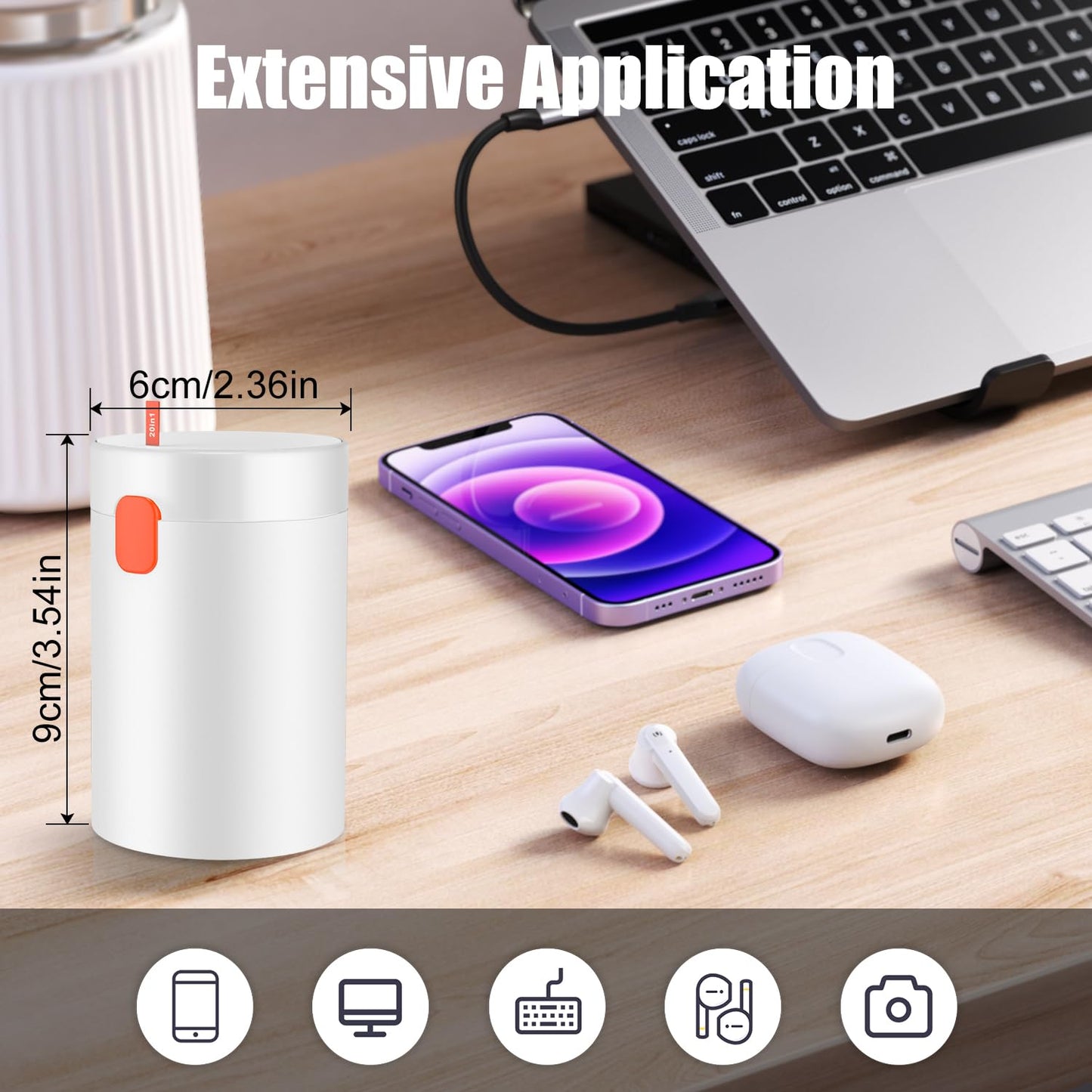 20-in-1 Multi-Function Electronics Cleaning Kit – Portable Keyboard, Earphone, Camera & Screen Cleaner Set with Brush, Spray Bottle & Tools (White) - Image 6