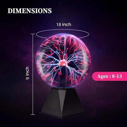 Plasma Ball Lamp - Touch & Sound Sensitive USB-Powered Globe for Decor, Parties & STEM Learning (6 Inch) | Other sizes Available in Store - Image 3