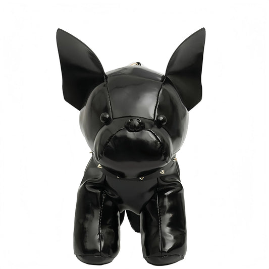 French Bulldog Shaped Bag – Cute Animal Crossbody Shoulder Bag with Adjustable Strap, PU Leather Dog Backpack for Women, Fashion Statement Accessory (Black)