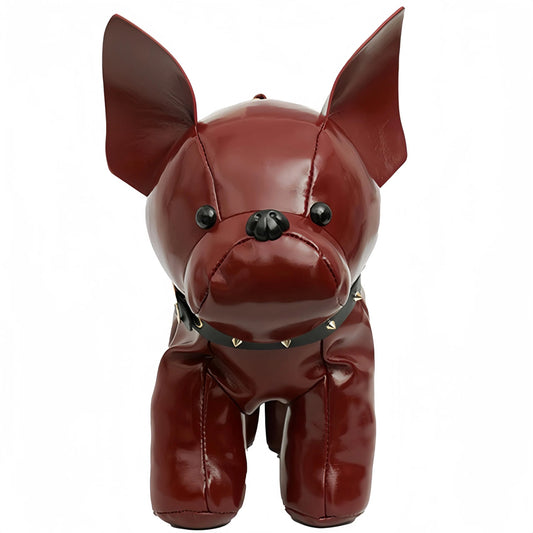 French Bulldog Shaped Bag – Cute Animal Crossbody Shoulder Bag with Adjustable Strap, PU Leather Dog Backpack for Women, Fashion Statement Accessory (Red)