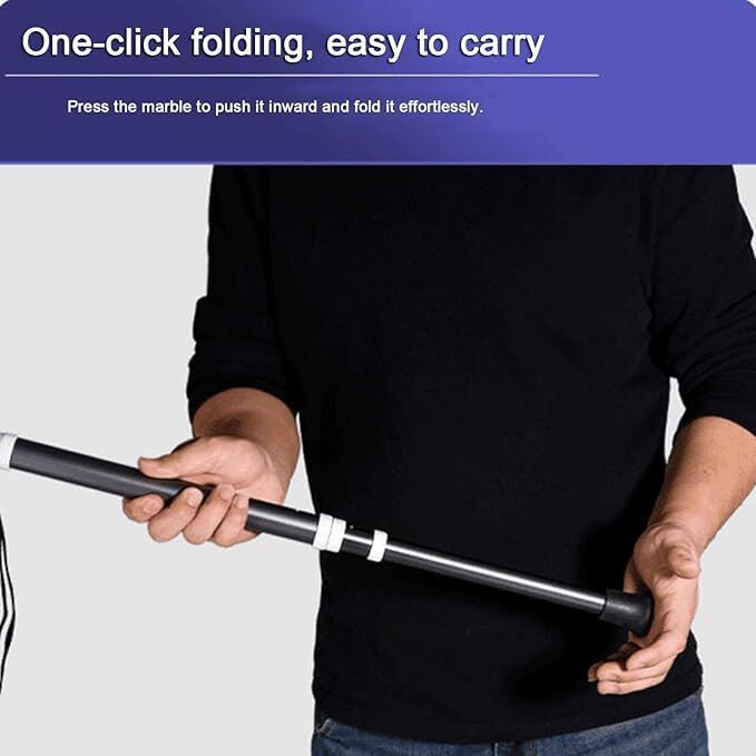 Lightweight Foldable Walking Cane: Adjustable Dual-Mode (T/Grip) Stick – 0.26kg, Portable for Daily/Hiking Use - Image 5