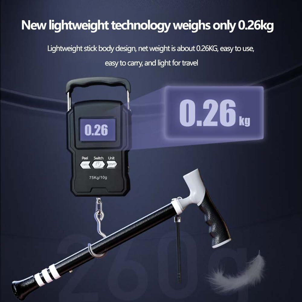 Lightweight Foldable Walking Cane: Adjustable Dual-Mode (T/Grip) Stick – 0.26kg, Portable for Daily/Hiking Use - Image 8