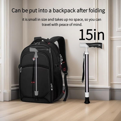 Lightweight Foldable Walking Cane: Adjustable Dual-Mode (T/Grip) Stick – 0.26kg, Portable for Daily/Hiking Use - Image 9