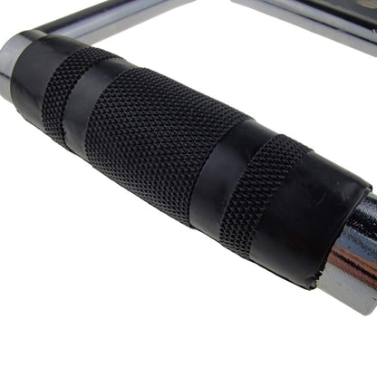 Solid D-Handle Cable Attachment for Home Gym & Cable Machine – Chrome-Finished Steel Bar with Anti-Slip Grip (Black) | - Image 4