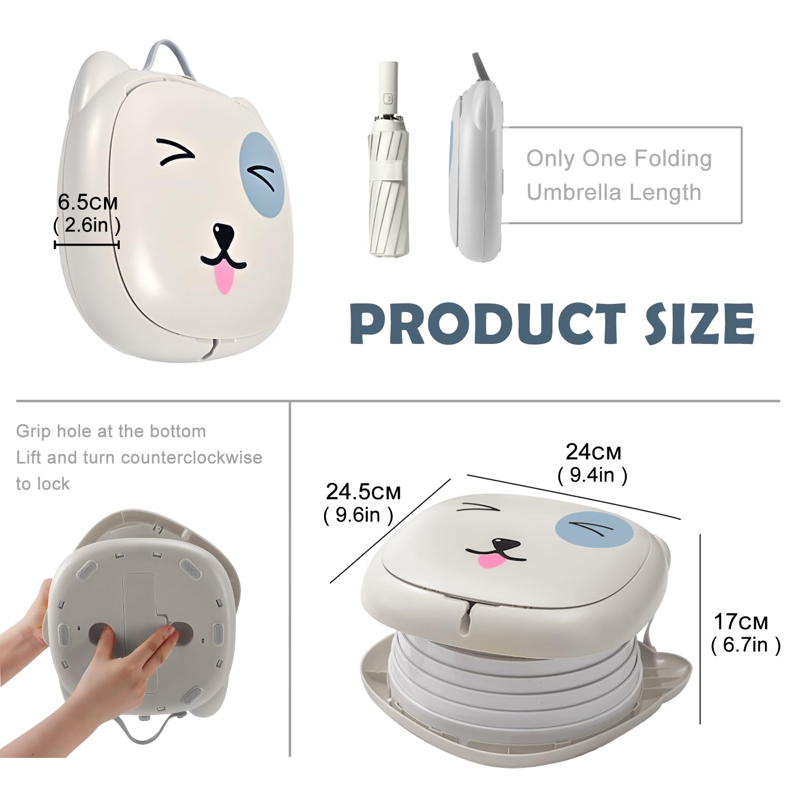 Portable Folding Potty for Toddlers – Compact Travel Toilet with Cat Design, Easy to Carry & Clean, Ideal for Home, Car, Camping, Outdoor Use (Grey) - Image 2