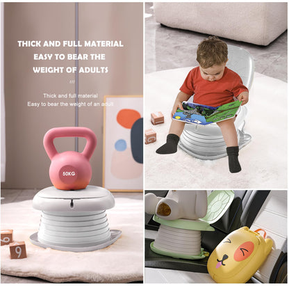 Portable Folding Potty for Toddlers – Compact Travel Toilet with Cat Design, Easy to Carry & Clean, Ideal for Home, Car, Camping, Outdoor Use (Grey) - Image 4