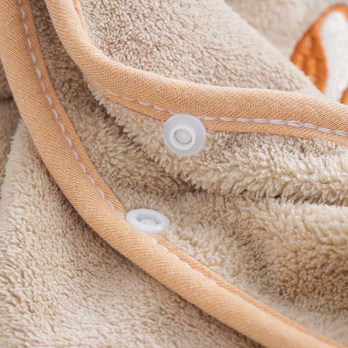 Ultra-Soft Hooded Bath Towel for Kids – Coral Fleece Poncho with Charming Animal Design, Quick-Dry Absorbent Robe for Bath, Pool, Beach (Bunny) - Image 7