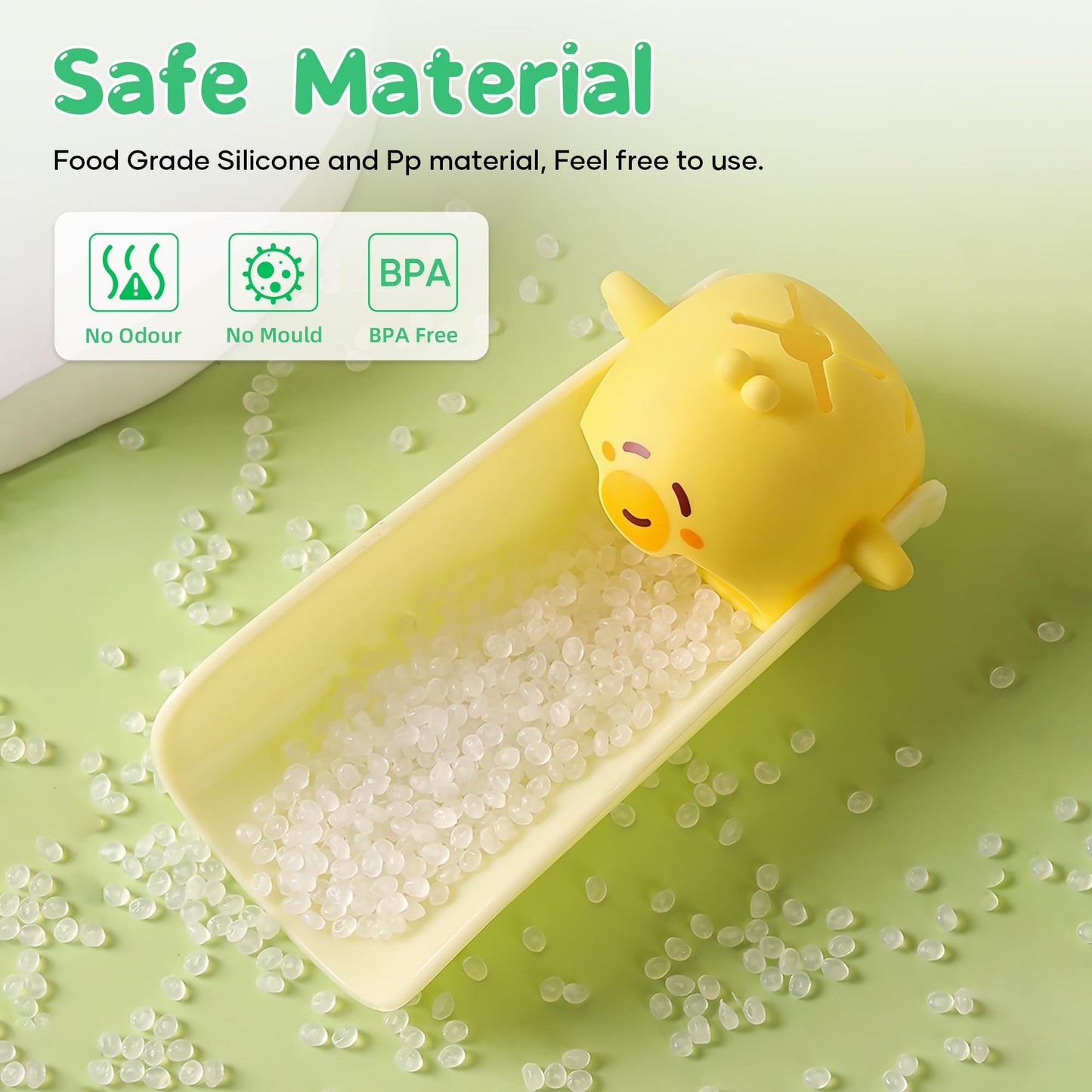 Cute Cartoon Faucet Extender for Kids – 14cm Water Flow Extension, Splash-Proof Hand Washing Aid for Toddlers, BPA-Free, Compatible with Most Kitchen and Bathroom Faucets (Yellow & Green) - Image 3