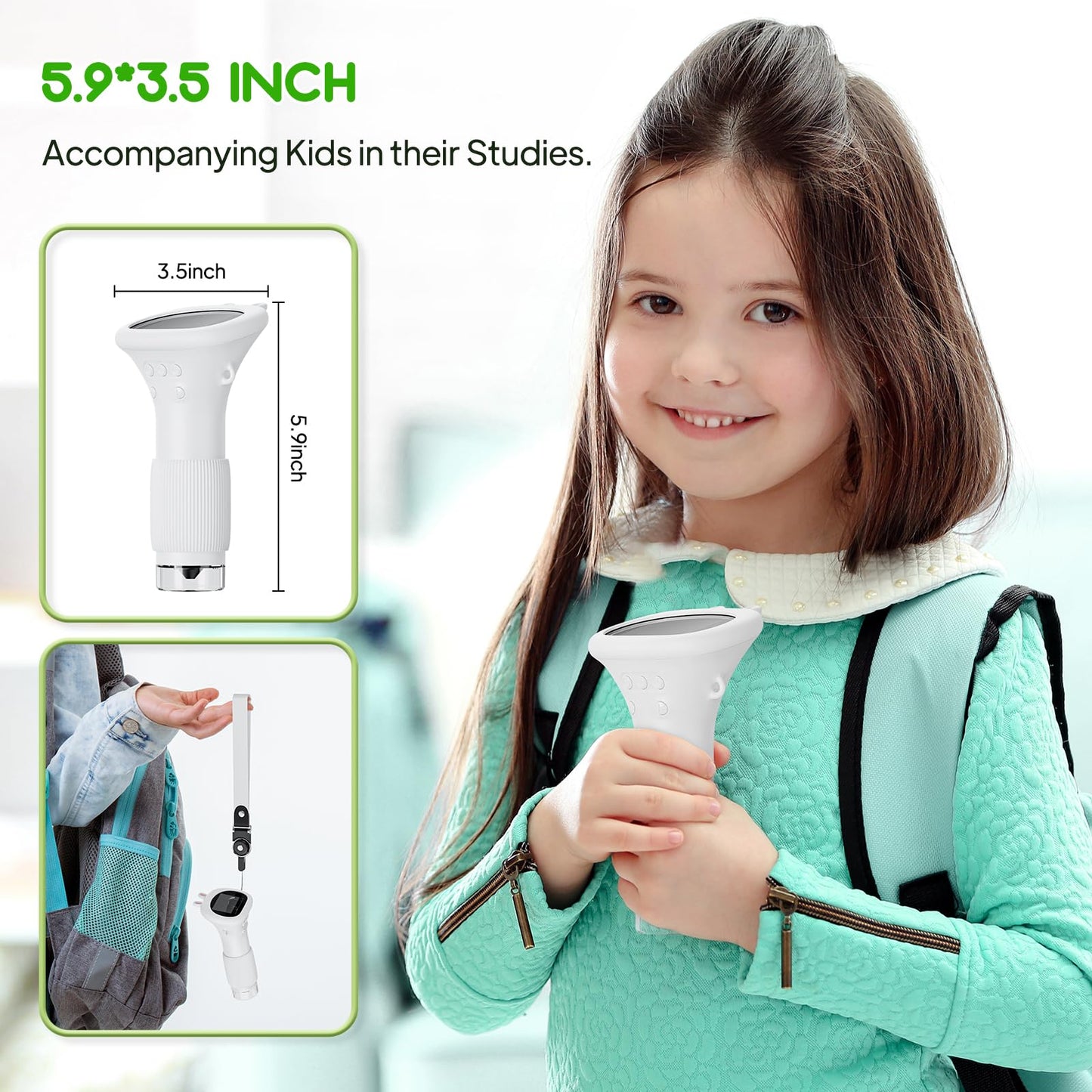 Student Digital Microscope for Kids – Portable 1000x Magnification Handheld Scope with 2 Inch HD Screen, LED Light & Photo Storage, Ideal for Science Class and Outdoor Exploration (White) - Image 6