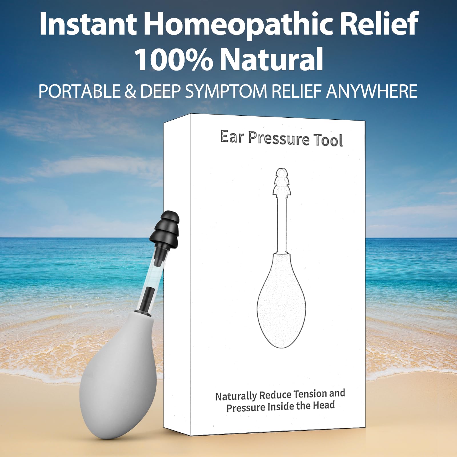 Ear Pressure Relief Tool – Natural Headache & Tinnitus Relief Device, Instant Pain Reduction, Portable Ear Massage for Migraine, Insomnia, Dizziness Use(Grey) - Image 6