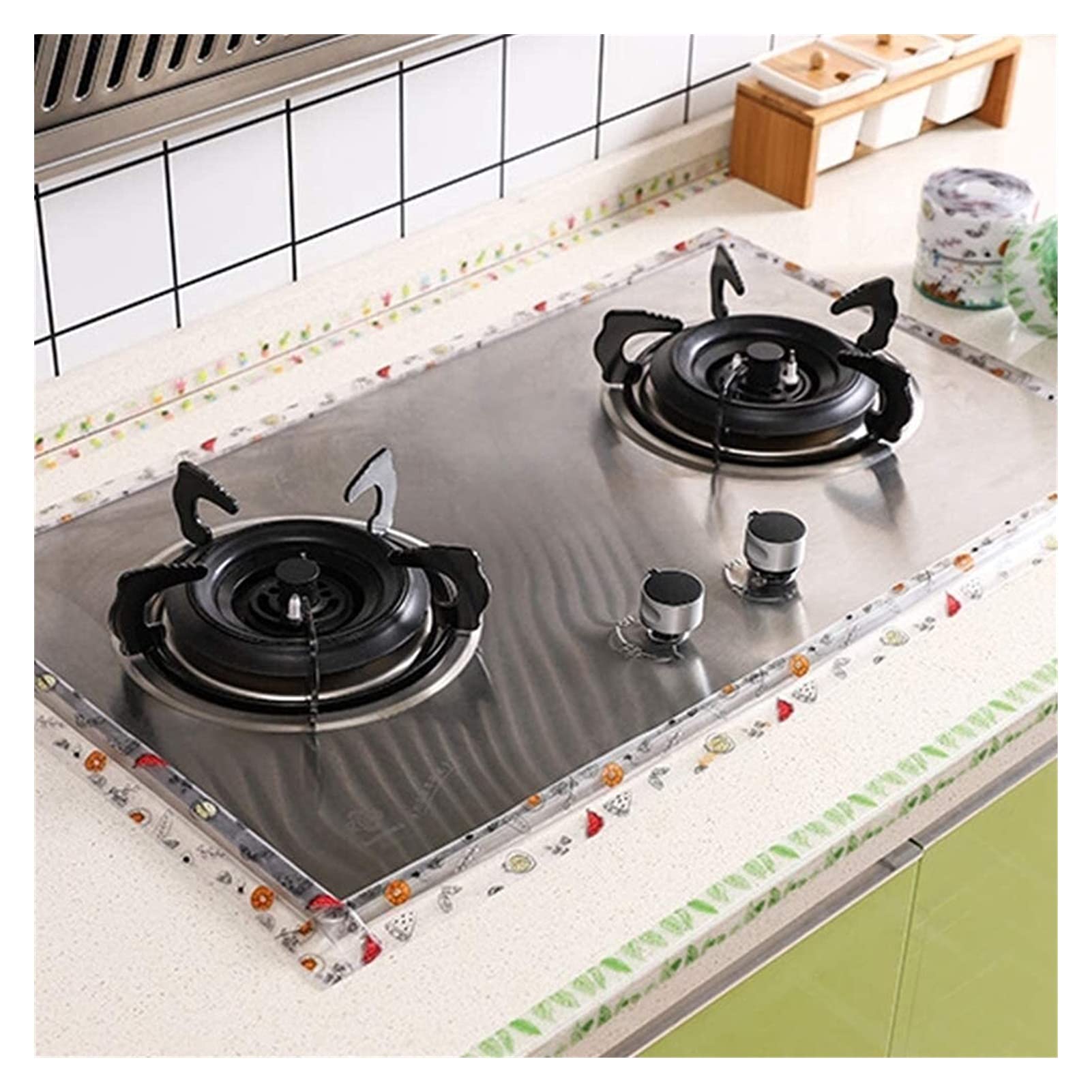 2-Pack Waterproof Self-Adhesive Sealant Tape – Transparent PVC Edge Strip for Kitchen, Bathroom, Sink, Toilet, and Wall Corners – Easy to Cut and Clean (Pattern2) - Image 7