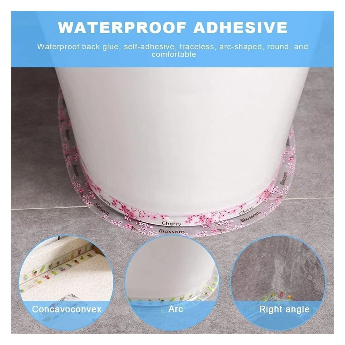 2-Pack Waterproof Self-Adhesive Sealant Tape – Transparent PVC Edge Strip for Kitchen, Bathroom, Sink, Toilet, and Wall Corners – Easy to Cut and Clean (Pattern3) - Image 3
