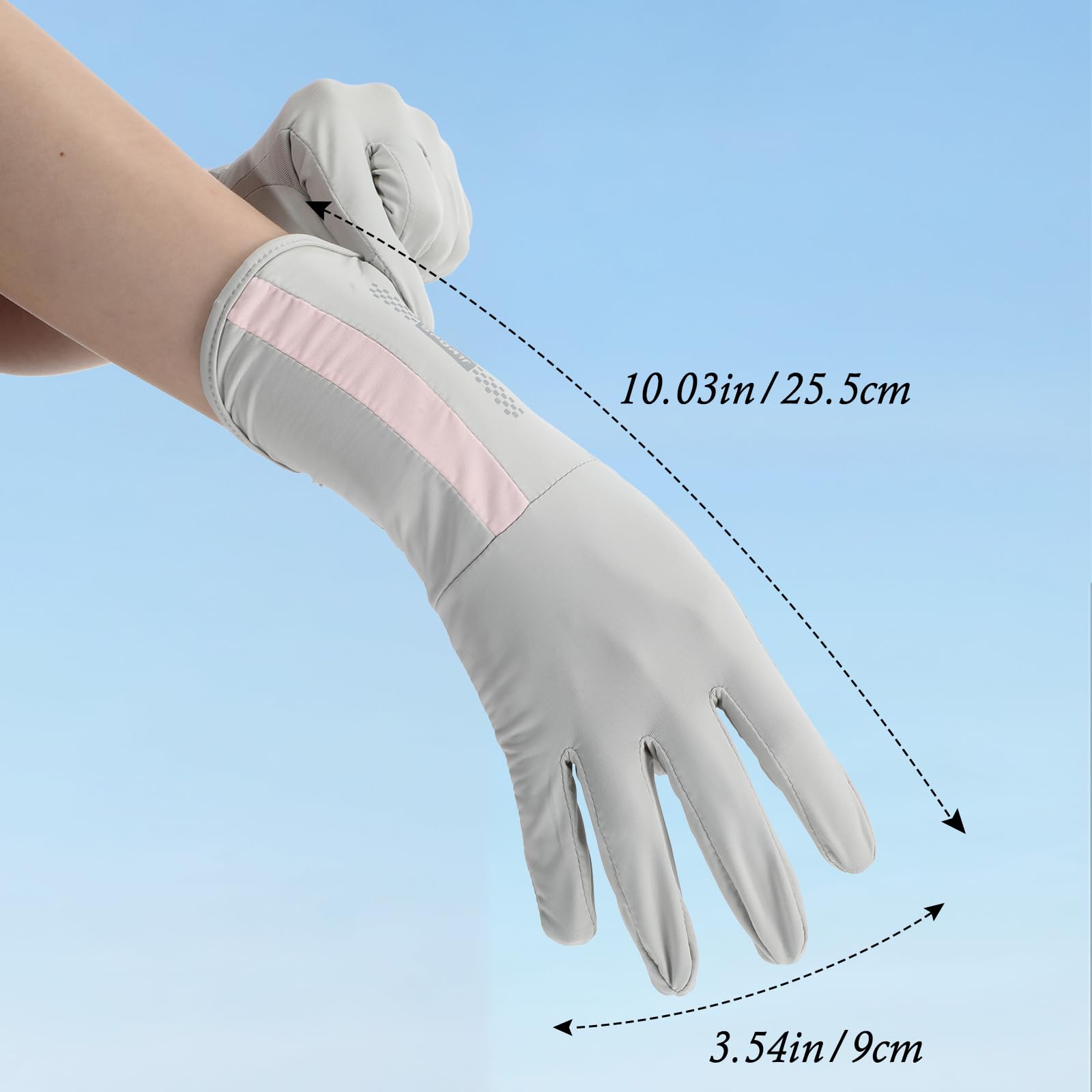 UV Protective Driving Gloves for Women – UPF 50+ Sunscreen Gloves with Touchscreen Function & Anti-Slip Palm, Long Cuff for Hiking, Cycling, Fishing, Golfing (Pink) - Image 2