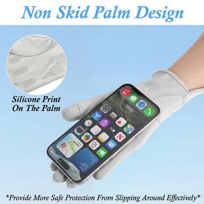 UV Protective Driving Gloves for Women – UPF 50+ Sunscreen Gloves with Touchscreen Function & Anti-Slip Palm, Long Cuff for Hiking, Cycling, Fishing, Golfing (Grey) - Image 7