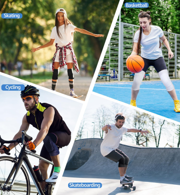 Honeycomb Knee Pads for Kids, Teens & Adults – Protective Compression Knee Guards for Basketball, Football, Cycling & Running(White,L) - Image 7
