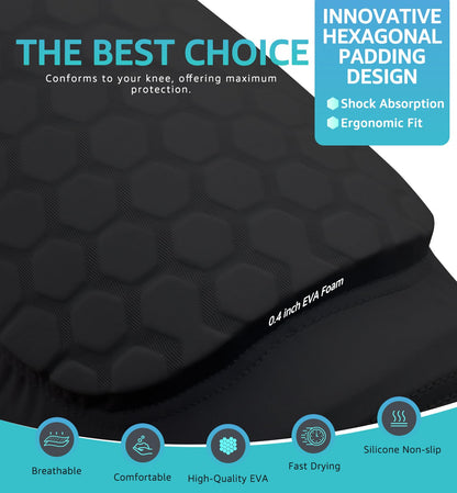Honeycomb Knee Pads for Kids, Teens & Adults – Protective Compression Knee Guards for Basketball, Football, Cycling & Running(Black,XS) - Image 5