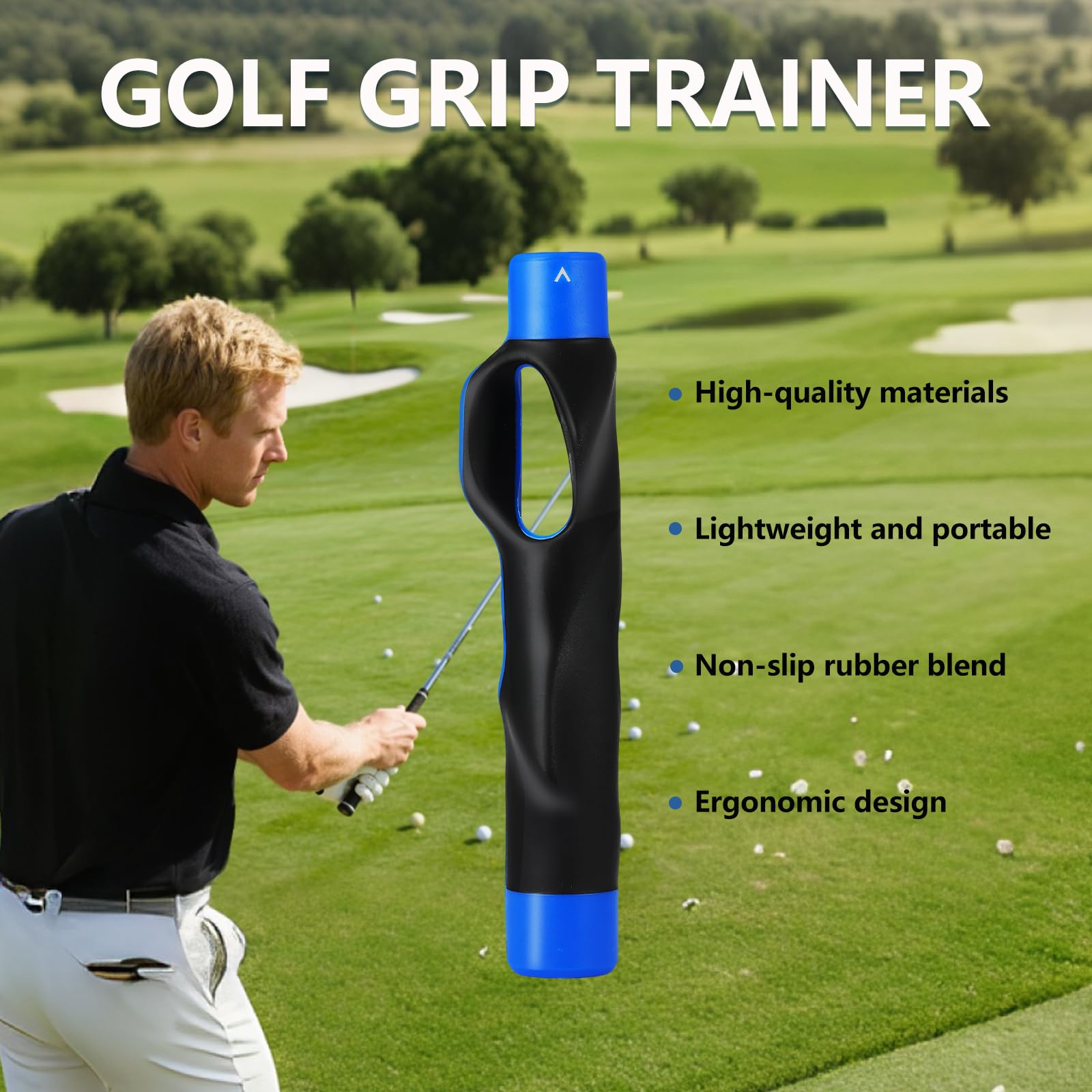Golf Grip Trainer for Right-Handed Players – Correct Hand Position Tool with Non-Slip Rubber, Fits Most Clubs (Grey) - Image 3