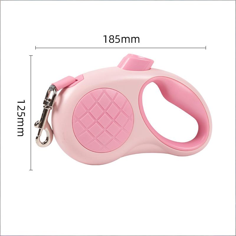 Retractable Dog Leash – 16.5 ft Automatic Walking Lead with One-Hand Brake Lock & Anti-Tangle Nylon Tape – Heavy-Duty 55 lb Capacity – Ideal for Small to Medium Dogs (Pink) - Image 5