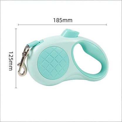 Retractable Dog Leash – 16.5 ft Automatic Walking Lead with One-Hand Brake Lock & Anti-Tangle Nylon Tape – Heavy-Duty 55 lb Capacity – Ideal for Small to Medium Dogs (Green) - Image 2