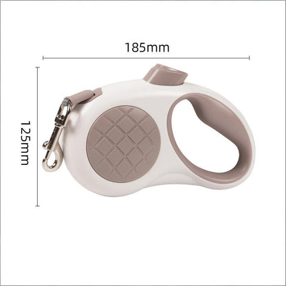 Retractable Dog Leash – 16.5 ft Automatic Walking Lead with One-Hand Brake Lock & Anti-Tangle Nylon Tape – Heavy-Duty 55 lb Capacity – Ideal for Small to Medium Dogs (Brown) - Image 5