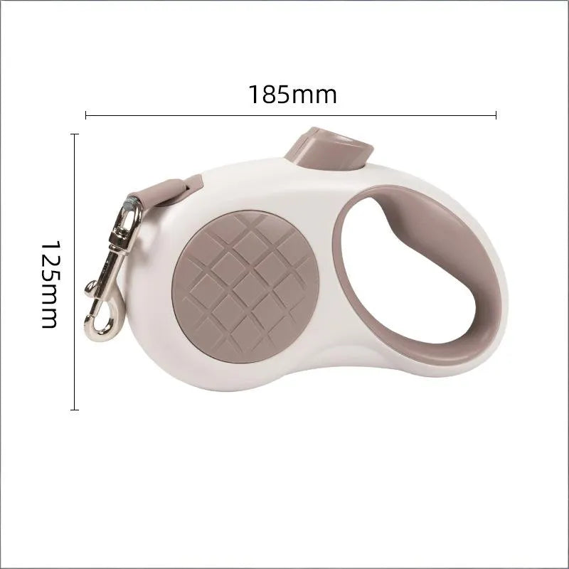 Retractable Dog Leash – 16.5 ft Automatic Walking Lead with One-Hand Brake Lock & Anti-Tangle Nylon Tape – Heavy-Duty 55 lb Capacity – Ideal for Small to Medium Dogs (Brown) - Image 5