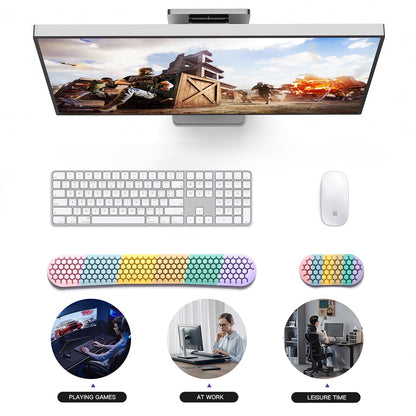 Ergonomic Silicone Wrist Rest Set – Keyboard & Mouse Support Pad with Honeycomb Design for Office, Gaming, and Home Use (Rainbow) - Image 6
