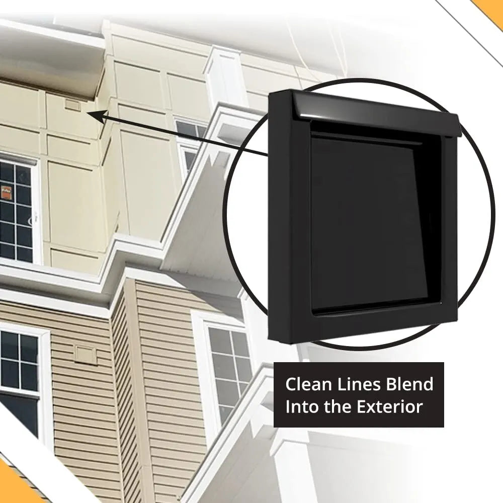Black 4-Inch Dryer Vent Cover – Outdoor Wall Exhaust for Clothes Dryer & Bathroom Fan | Durable Galvalume Steel with Quiet Damper | Other Colours Available In-Store - Image 5