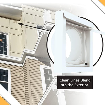 White 4-Inch Dryer Vent Cover – Outdoor Wall Exhaust for Clothes Dryer & Bathroom Fan | Durable Galvalume Steel with Quiet Damper | Other Colours Available In-Store - Image 5