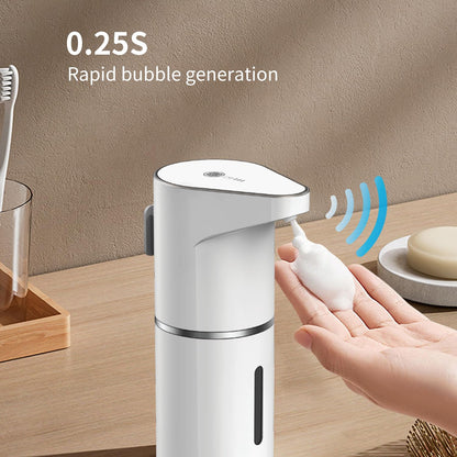 Automatic Sensor Foam Soap Dispenser – 350mL Rechargeable Touchless Hand Soap Pump with 3 Adjustable Levels & Type-C Charging (White)  - Image 3