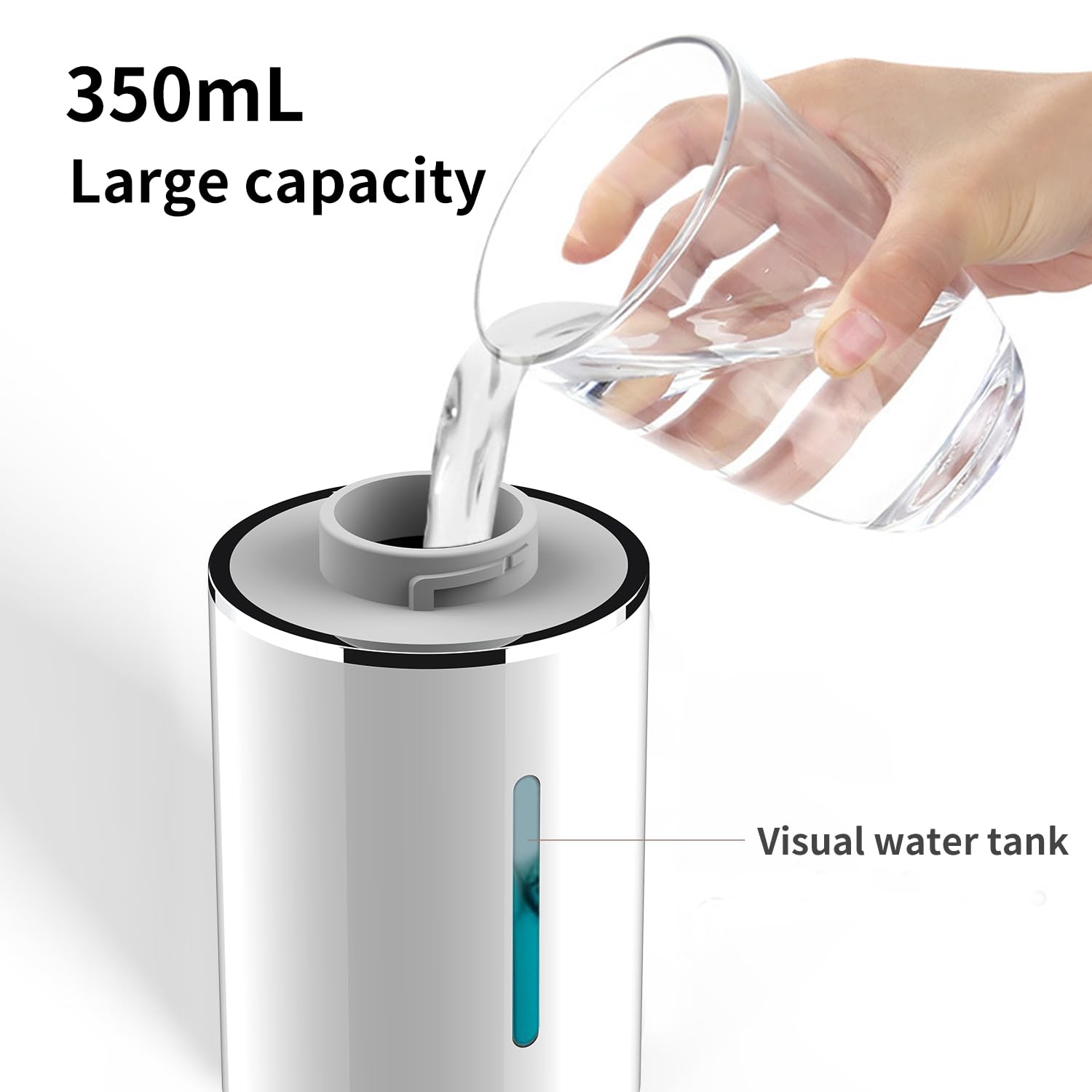Automatic Sensor Foam Soap Dispenser – 350mL Rechargeable Touchless Hand Soap Pump with 3 Adjustable Levels & Type-C Charging (White)  - Image 5