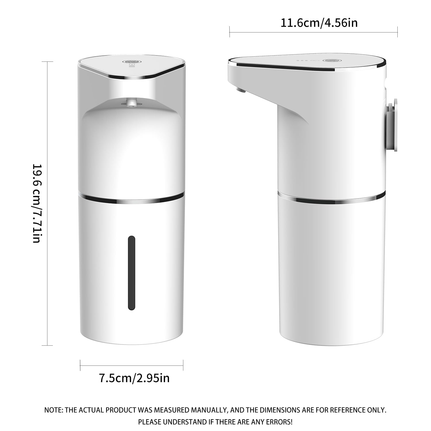 Automatic Sensor Foam Soap Dispenser – 350mL Rechargeable Touchless Hand Soap Pump with 3 Adjustable Levels & Type-C Charging (White)  - Image 8
