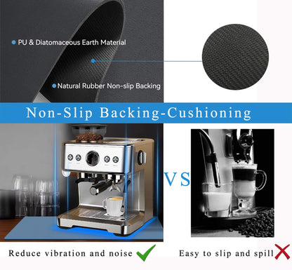 Kitchen Counter Mat for Coffee Maker – Absorbent & Quick-Dry Bar Pad with Non-Slip Backing, Protective Surface for Espresso Machine, Dish Drying Mat (Blue,50*60cm) - Image 6
