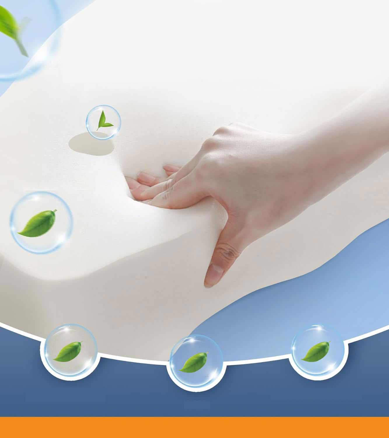 High-Performance Butterfly Memory Foam Pillow – 15° Cervical Support, Cooling Gel Cover, Ergonomic Contour Design for Neck Pain Relief & Deep Sleep – Ideal for Side & Back Sleepers (White & Gray) - Image 3