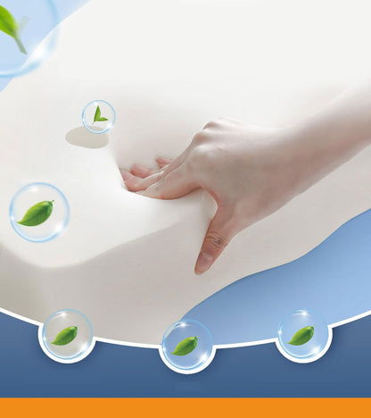 High-Performance Butterfly Memory Foam Pillow – 15° Cervical Support, Cooling Gel Cover, Ergonomic Contour Design for Neck Pain Relief & Deep Sleep – Ideal for Side & Back Sleepers (White & Gray) - Image 3