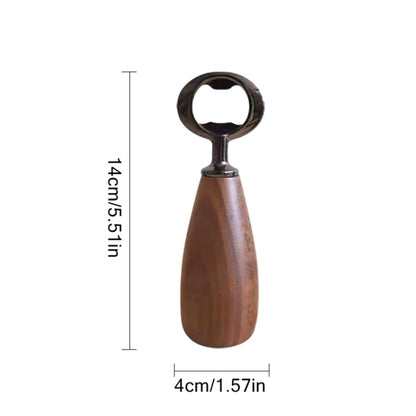 Handcrafted Wooden Bottle Opener – Walnut & Stainless Steel Beer Opener with Ergonomic Handle | Premium Bar Tool for Home, Kitchen & Gifts - Image 2