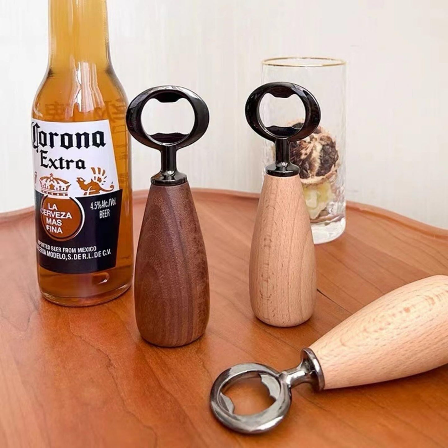 Handcrafted Wooden Bottle Opener – Walnut & Stainless Steel Beer Opener with Ergonomic Handle | Premium Bar Tool for Home, Kitchen & Gifts - Image 5