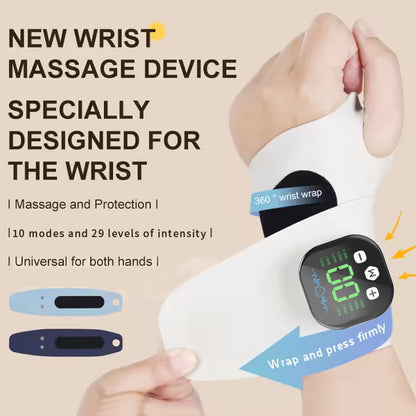 Smart Heated Wrist Support with Vibration Massage – 3 Heat Levels & 10 Modes for Comfort, Recovery & Daily Use (Blue) | White Version Available In-Store - Image 2