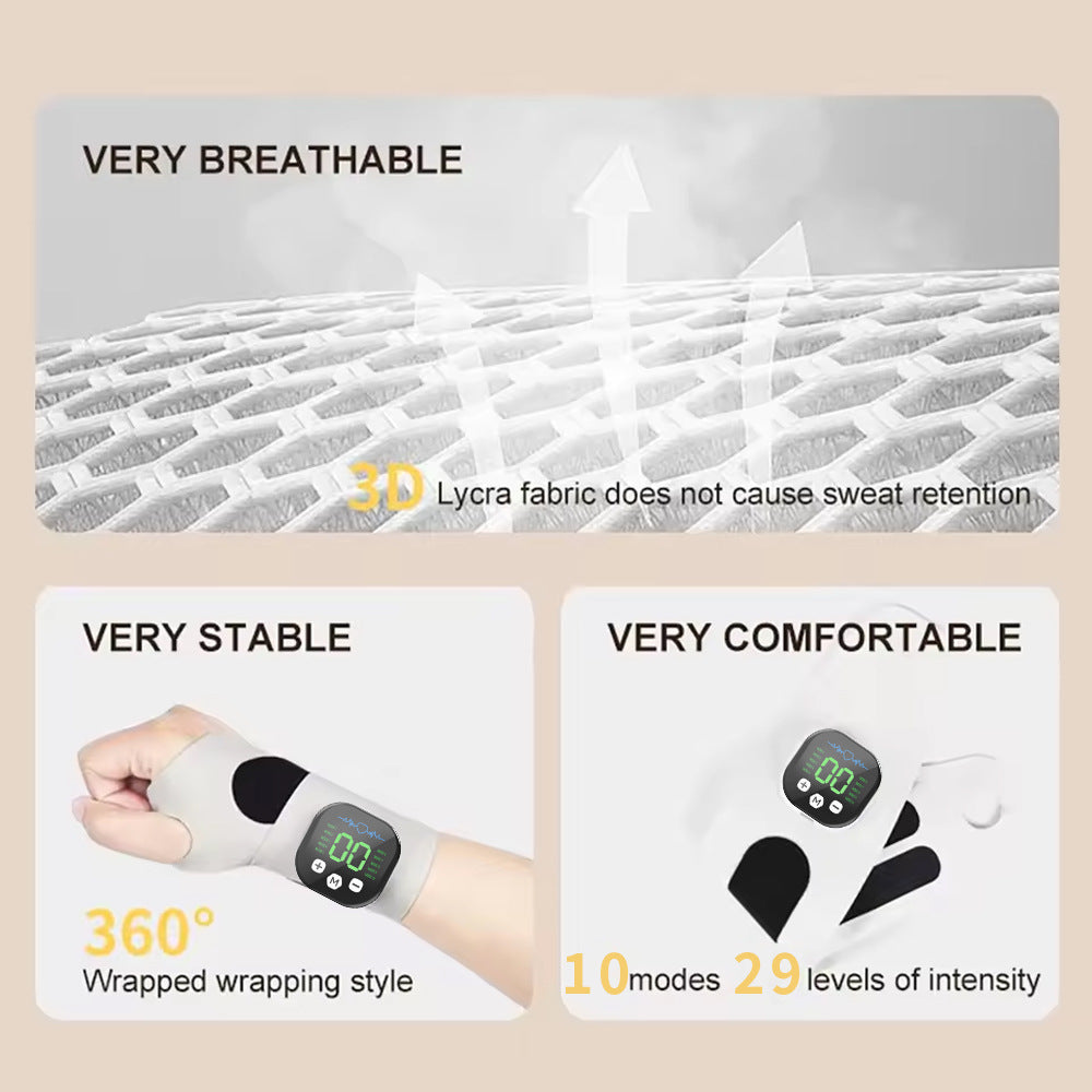 Smart Heated Wrist Support with Vibration Massage – 3 Heat Levels & 10 Modes for Comfort, Recovery & Daily Use (Blue) | White Version Available In-Store - Image 5